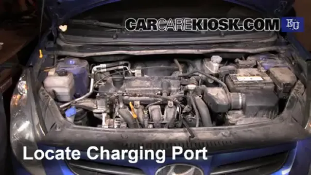 2009 Hyundai i20 Classic 1.2L 4 Cyl. Climatisation Ajouter du réfrigérant